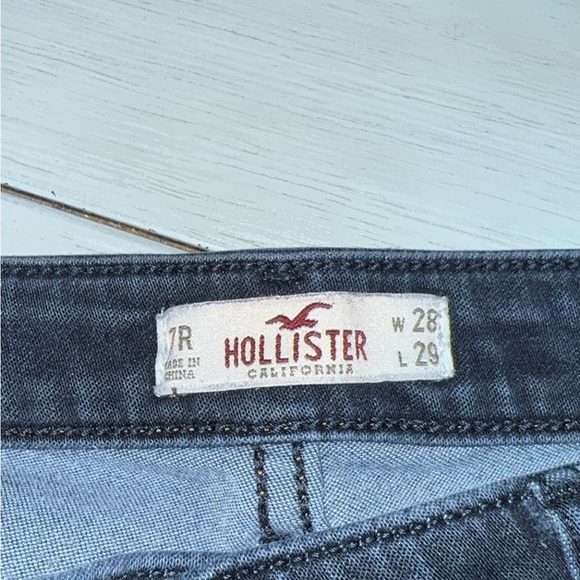 HOLLISTER | skinny jeggings-Sz 7 dark denim - Picture 3 of 3